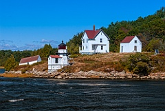 Squirrel Point Light on Bend Kennebec River in Maine